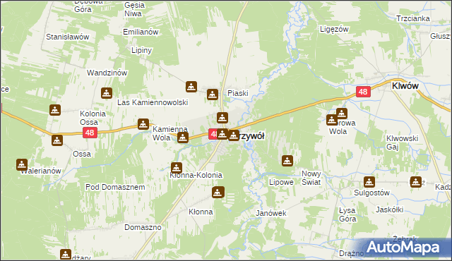 mapa Odrzywół, Odrzywół na mapie Targeo