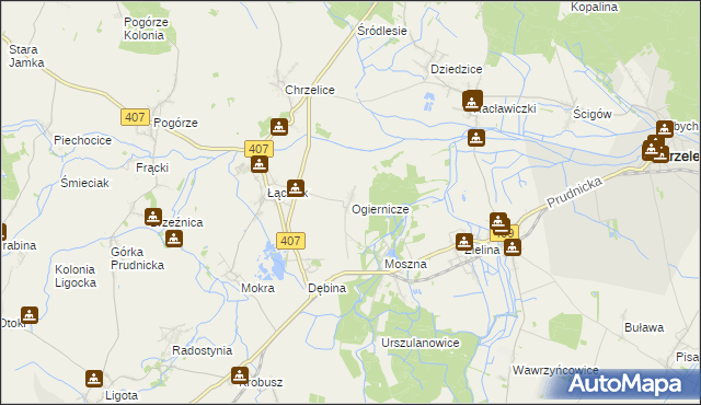 mapa Ogiernicze, Ogiernicze na mapie Targeo