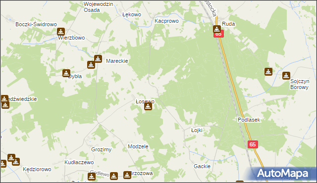 mapa Okół gmina Grajewo, Okół gmina Grajewo na mapie Targeo