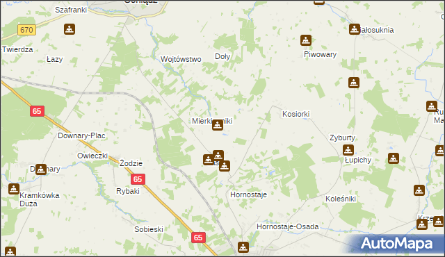 mapa Ołdaki gmina Mońki, Ołdaki gmina Mońki na mapie Targeo