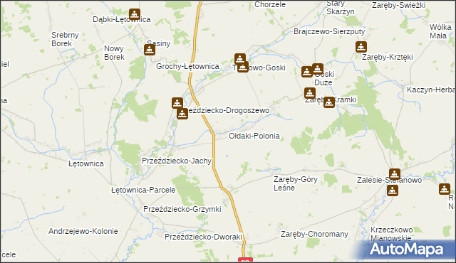 mapa Ołdaki-Polonia, Ołdaki-Polonia na mapie Targeo