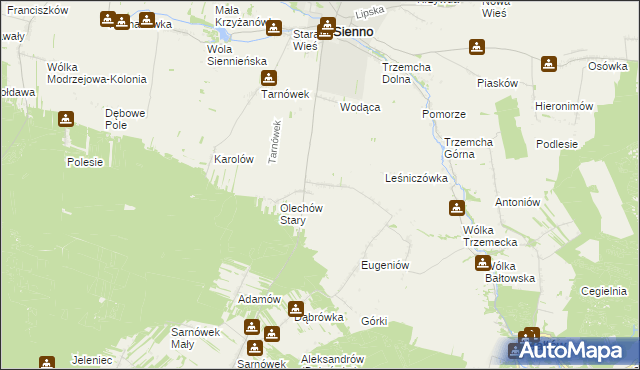 mapa Olechów Nowy, Olechów Nowy na mapie Targeo