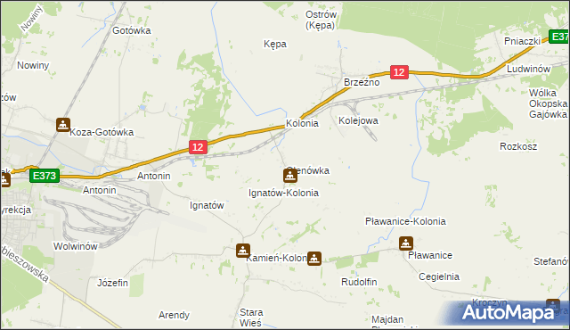 mapa Olenówka, Olenówka na mapie Targeo