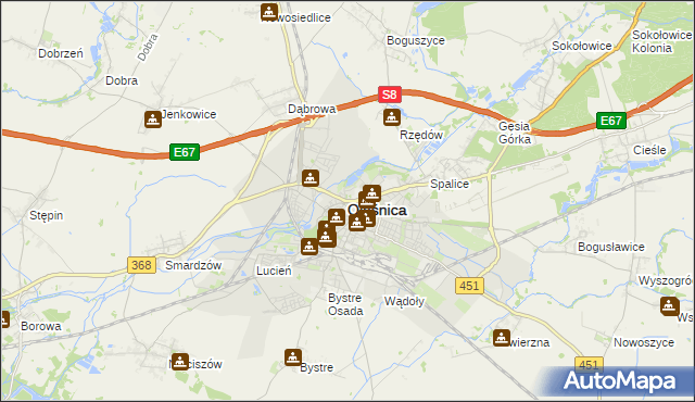 mapa Oleśnica, Oleśnica na mapie Targeo