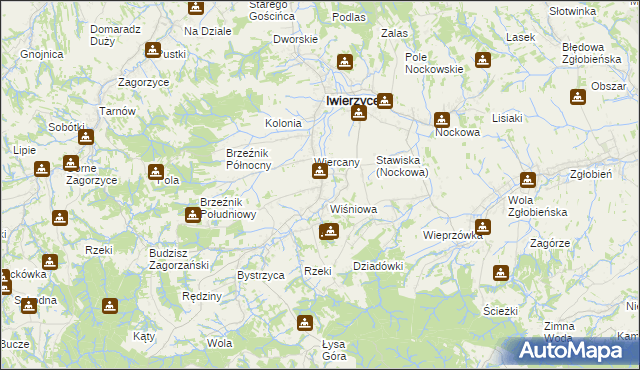 mapa Olimpów, Olimpów na mapie Targeo