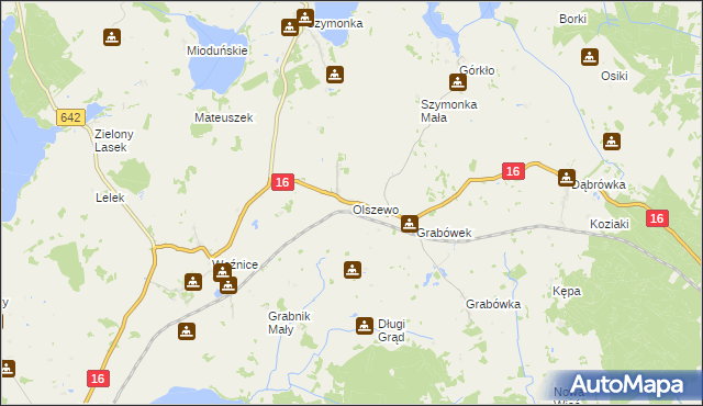mapa Olszewo gmina Mikołajki, Olszewo gmina Mikołajki na mapie Targeo