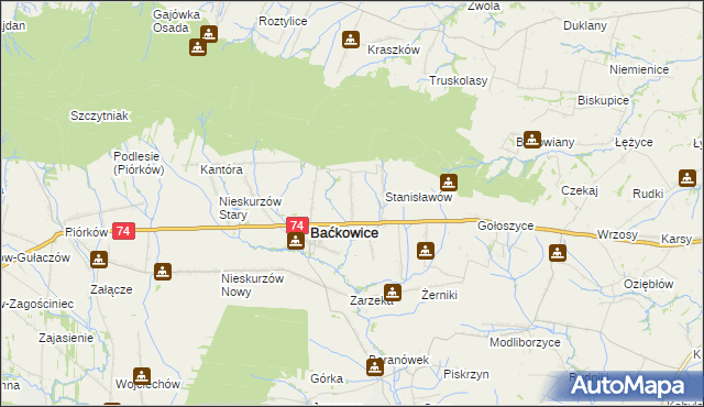 mapa Olszownica, Olszownica na mapie Targeo