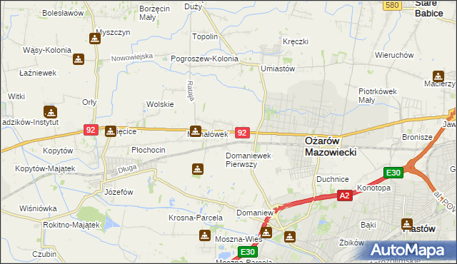 mapa Ołtarzew, Ołtarzew na mapie Targeo