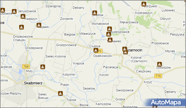 mapa Opatkowiczki, Opatkowiczki na mapie Targeo