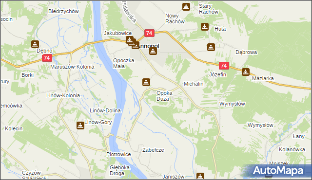 mapa Opoka Duża, Opoka Duża na mapie Targeo