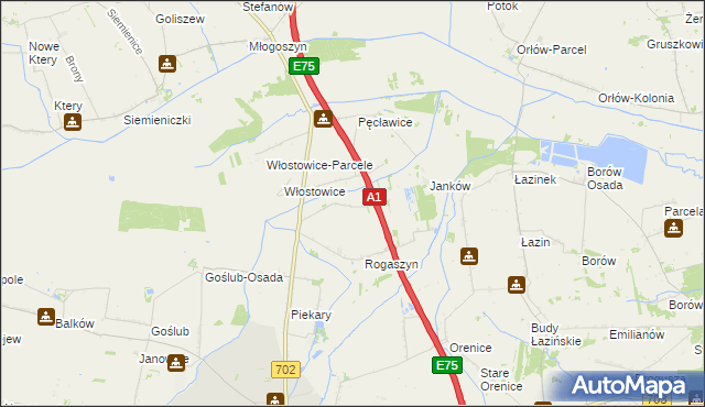 mapa Orądki, Orądki na mapie Targeo