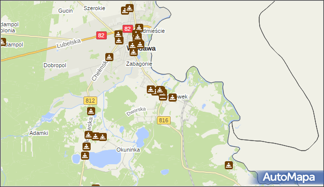 mapa Orchówek gmina Włodawa, Orchówek gmina Włodawa na mapie Targeo