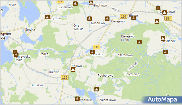 mapa Orliczko, Orliczko na mapie Targeo