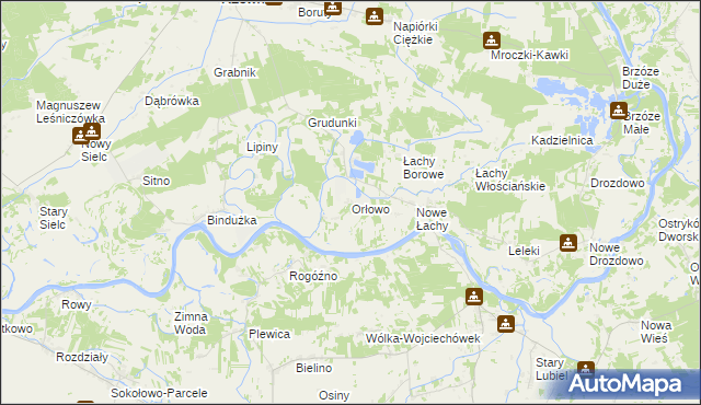 mapa Orłowo gmina Rzewnie, Orłowo gmina Rzewnie na mapie Targeo