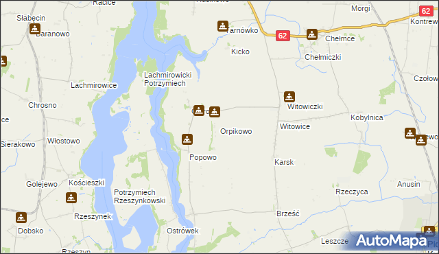 mapa Orpikowo, Orpikowo na mapie Targeo