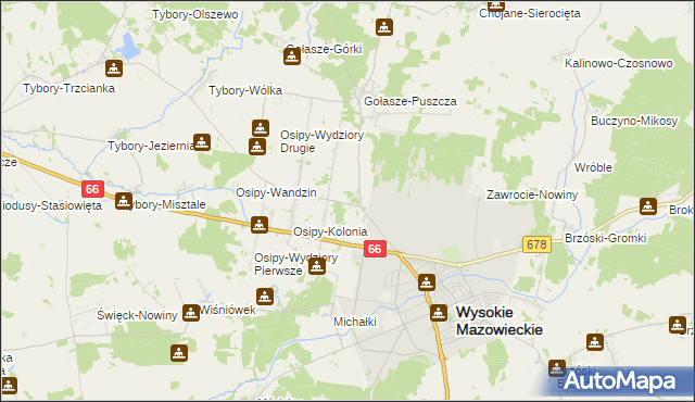 mapa Osipy-Lepertowizna, Osipy-Lepertowizna na mapie Targeo