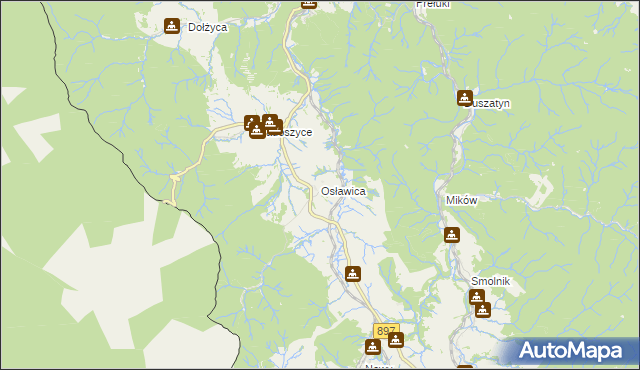 mapa Osławica, Osławica na mapie Targeo