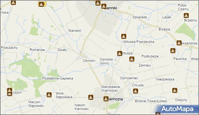 mapa Osmólsk Górny, Osmólsk Górny na mapie Targeo