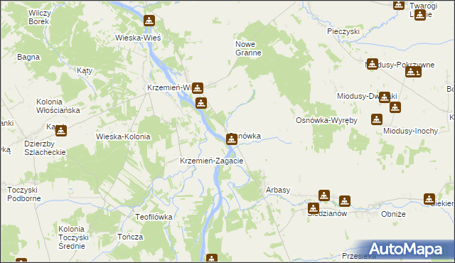 mapa Osnówka, Osnówka na mapie Targeo