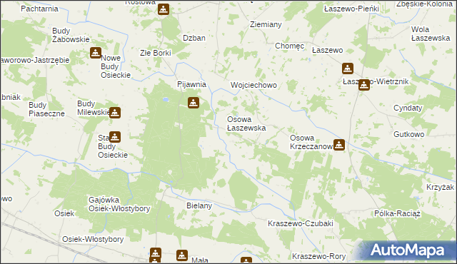 mapa Osowa Drobińska, Osowa Drobińska na mapie Targeo