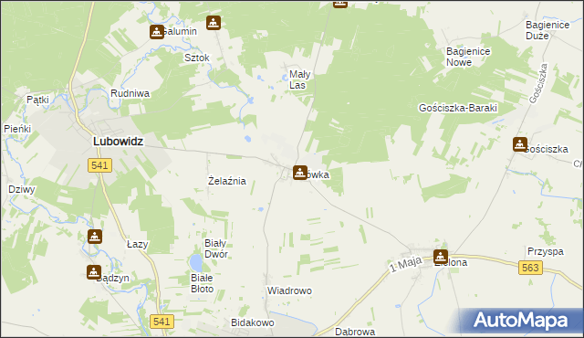 mapa Osówka gmina Lubowidz, Osówka gmina Lubowidz na mapie Targeo