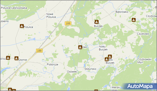 mapa Osowo gmina Lipka, Osowo gmina Lipka na mapie Targeo