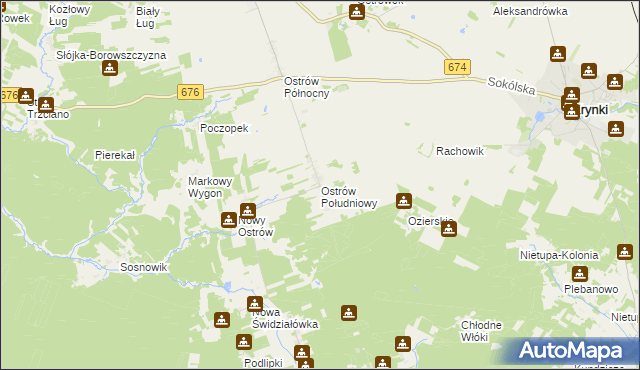 mapa Ostrów Południowy, Ostrów Południowy na mapie Targeo