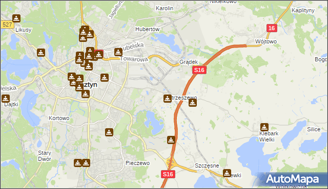 mapa Ostrzeszewo, Ostrzeszewo na mapie Targeo