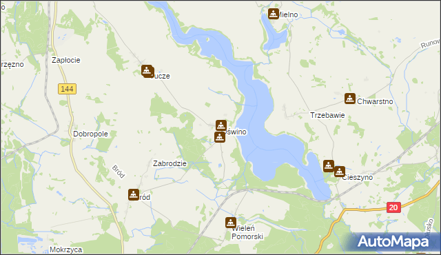 mapa Oświno, Oświno na mapie Targeo