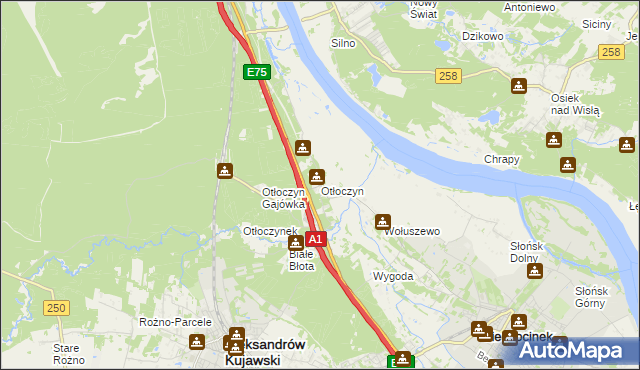 mapa Otłoczyn, Otłoczyn na mapie Targeo