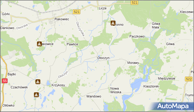 mapa Otoczyn, Otoczyn na mapie Targeo