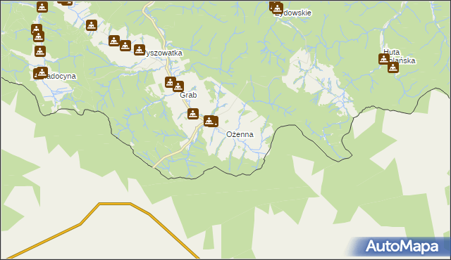 mapa Ożenna, Ożenna na mapie Targeo