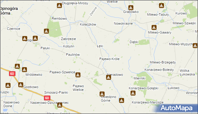 mapa Pajewo-Króle, Pajewo-Króle na mapie Targeo