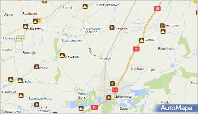 mapa Pałczyn, Pałczyn na mapie Targeo