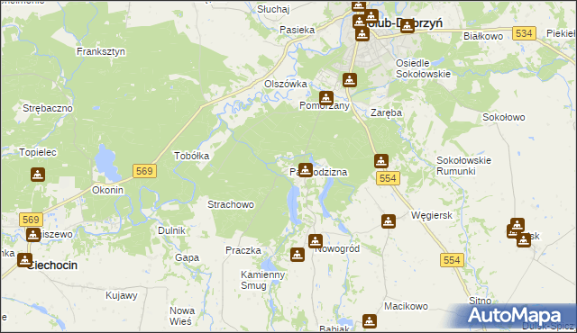 mapa Paliwodzizna, Paliwodzizna na mapie Targeo