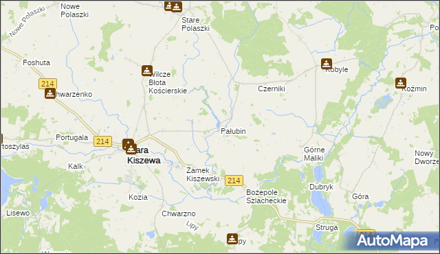 mapa Pałubin, Pałubin na mapie Targeo