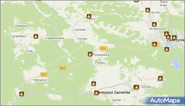 mapa Panasówka, Panasówka na mapie Targeo