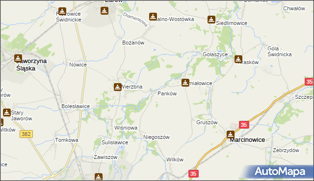 mapa Panków, Panków na mapie Targeo