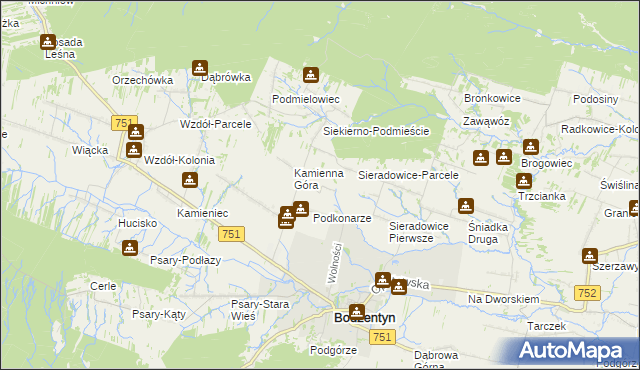 mapa Parcelanci, Parcelanci na mapie Targeo