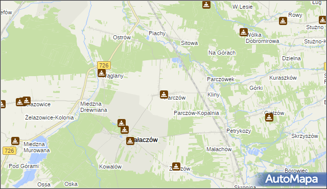 mapa Parczów, Parczów na mapie Targeo