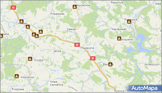 mapa Pasiecznik, Pasiecznik na mapie Targeo