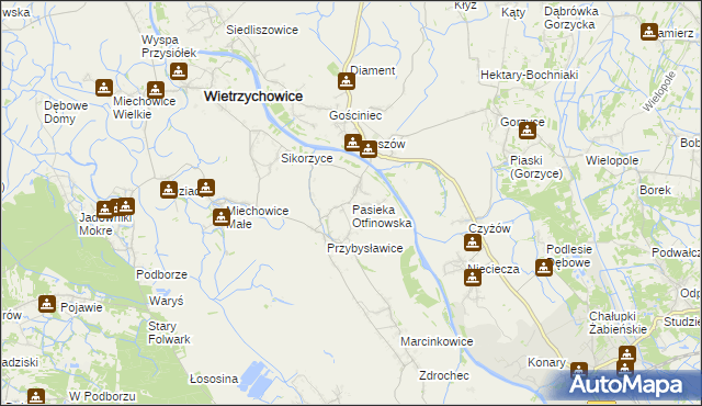 mapa Pasieka Otfinowska, Pasieka Otfinowska na mapie Targeo