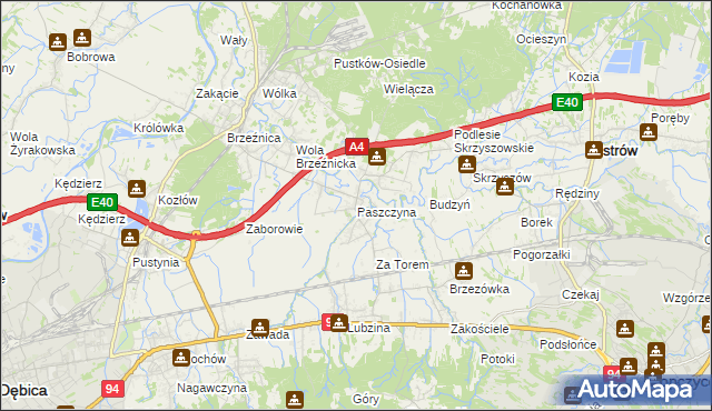 mapa Paszczyna, Paszczyna na mapie Targeo