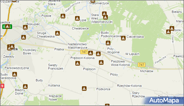 mapa Pasztowa Wola, Pasztowa Wola na mapie Targeo