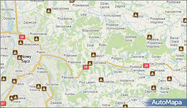 mapa Paszyn, Paszyn na mapie Targeo