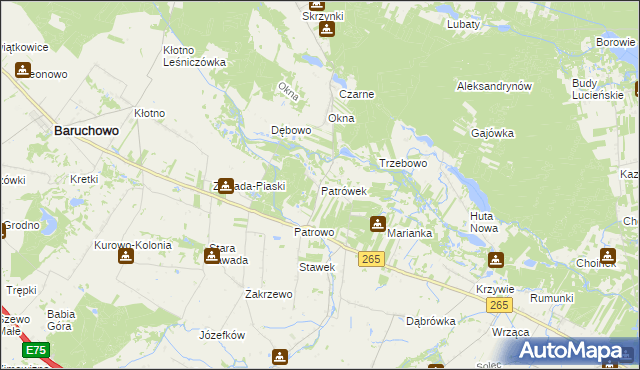 mapa Patrówek, Patrówek na mapie Targeo