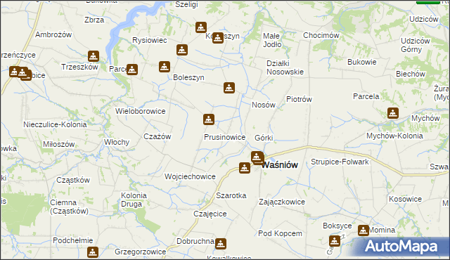 mapa Pękosławice, Pękosławice na mapie Targeo