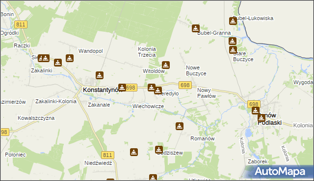 mapa Peredyło, Peredyło na mapie Targeo