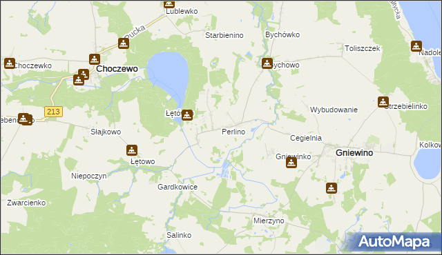 mapa Perlino, Perlino na mapie Targeo