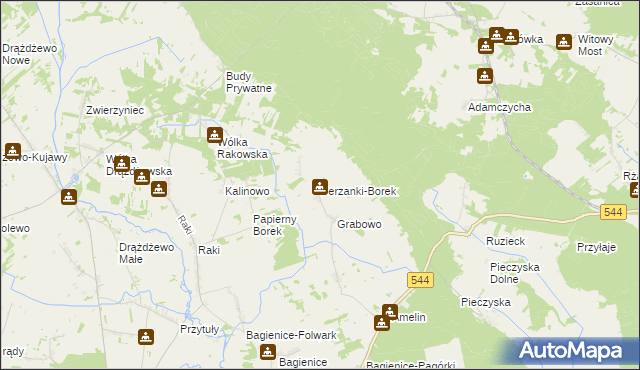 mapa Perzanki-Borek, Perzanki-Borek na mapie Targeo